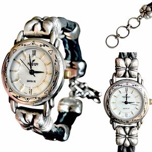 Peyote Bird Santa Fe Hand Made Sterling Silver 925 Chain Link Watch New Battery